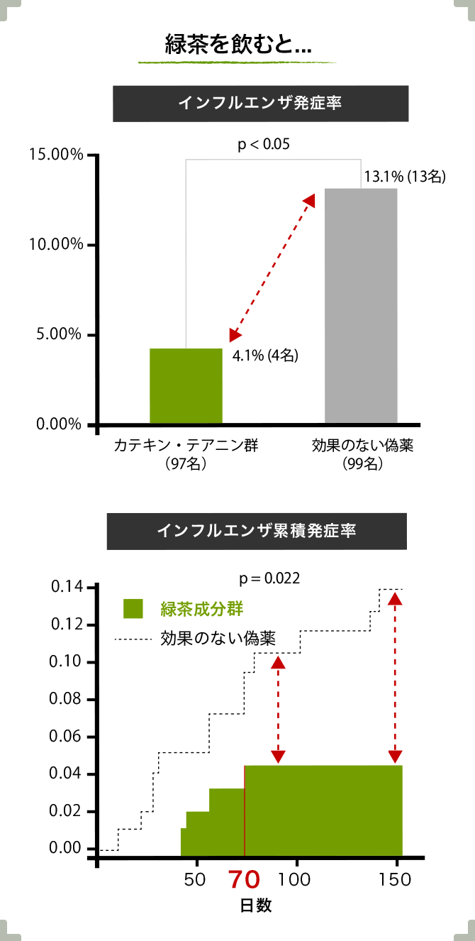 緑茶を飲むと...
